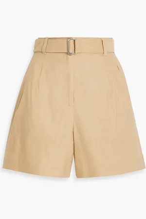 Simkhai Sonny belted linen-blend shorts - Neutral - US 4