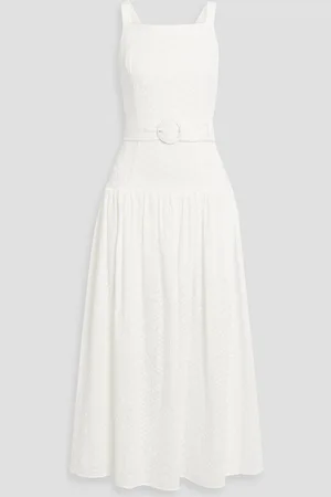 Nicholas Belted broderie anglaise cotton midi dress - - US 2