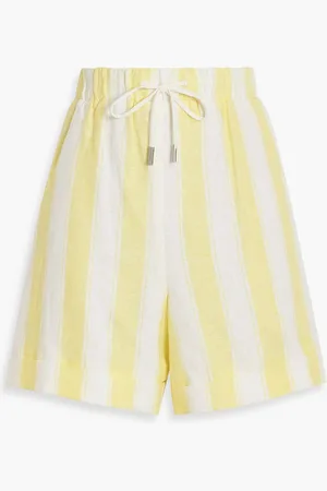 Simkhai Sonny striped linen-blend shorts - - US 0