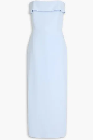 VERONICA BEARD Absol strapless crepe midi dress - Blue - US 10