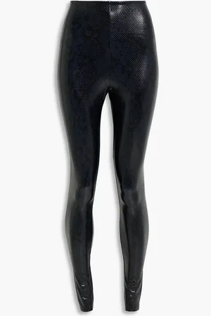 Commando Faux lizard-effect leather leggings - Blue - XS