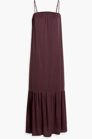 Simkhai Matteau cutout satin maxi dress - Burgundy - L