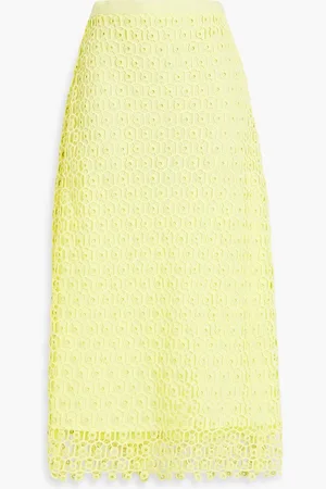 Simkhai Karolina eyelet-embellished lace midi skirt - - M