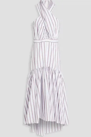VERONICA BEARD Radley striped poplin midi dress - - US 6