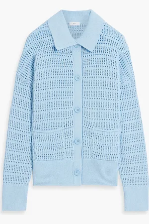 A.L.C. Kingsley open-knit cotton-blend cardigan - Blue - L
