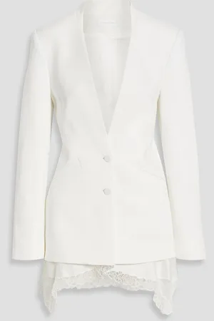 Simkhai Allie lace-trimmed crepe blazer - - US 0