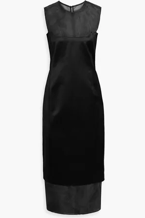 Khaite Dissa silk-organza and cotton-blend midi dress - - US 4