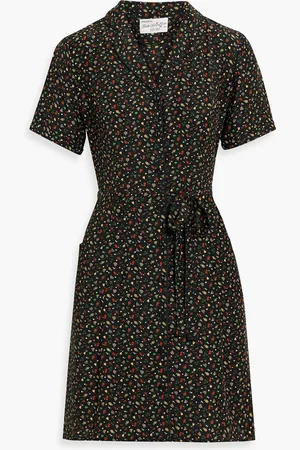 Harley Viera-Newton Maria printed silk mini shirt dress - - US 4