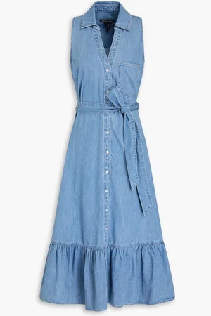 VERONICA BEARD Edwina denim midi dress - Blue - US 00