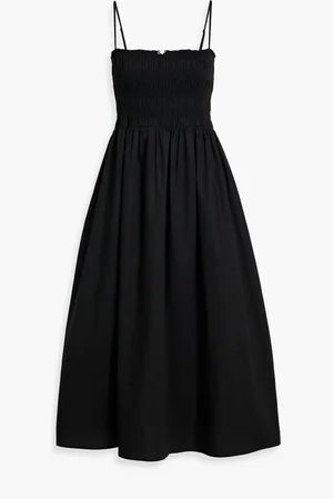 Harley Viera-Newton Lucy shirred cotton-blend poplin midi dress - - US 2