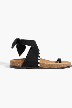 JOHANNA ORTIZ Song Leader embroidered suede sandals - - EU 36