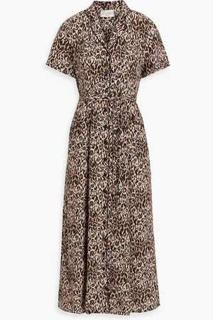 Harley Viera-Newton Maria leopard-print silk midi dress - - US 2