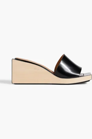 Maison Margiela MM22 glossed-leather wedge mules - - EU 35