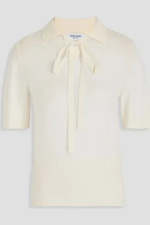 Thom Browne Wool polo shirt - White - IT 42