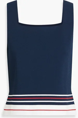 Thom Browne Striped stretch-knit top - Blue - IT 42