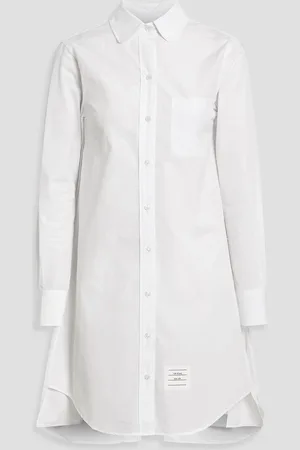 Thom Browne Cotton-poplin mini shirt dress - - IT 42