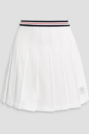 Thom Browne Pleated cotton-piqué mini skirt - - IT 44
