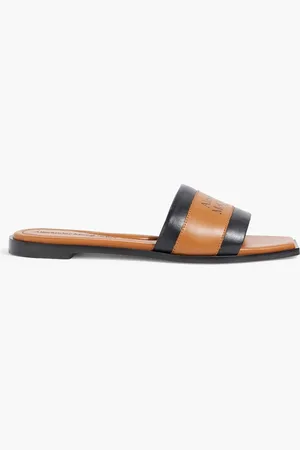 Alexander McQueen Logo-print leather slides - Brown - EU 36.5