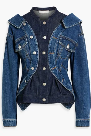 Alexander McQueen Layered denim jacket - Blue - IT 42