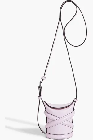 Alexander McQueen The Curve micro leather cross-body bag - Purple - OneSize