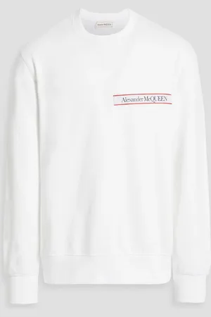 Alexander McQueen Appliquéd French cotton-terry sweatshirt - - S
