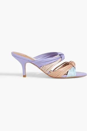 STINE GOYA Eli knotted leather mules - Purple - EU 38