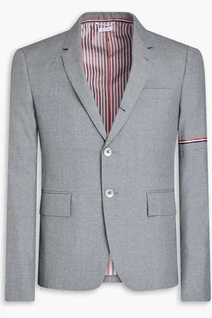 Thom Browne Grain de poudre wool-blend blazer - Blue - 1