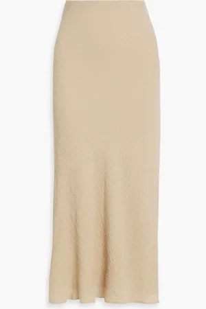 By Malene Birger Biancos crinkled ramie and cotton-blend gauze maxi skirt - Neutral - DE 34