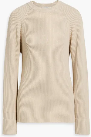By Malene Birger Bilea ribbed cotton sweater - Neutral - XXS