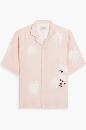 OFFICINE GENERALE Eren printed Lyocell shirt - Pink - M
