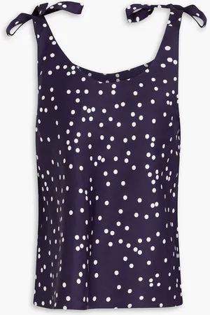 ZIMMERMANN Polka-dot satin top - Blue - 00