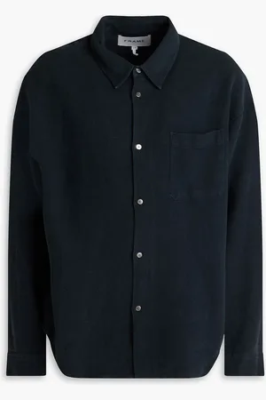 Frame Waffle-knit TENCEL™ Lyocell-blend shirt - Blue - M
