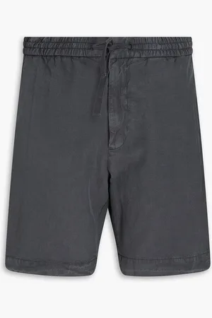 OFFICINE GENERALE Phil Lyocell, linen and cotton-blend shorts - Gray - IT 48