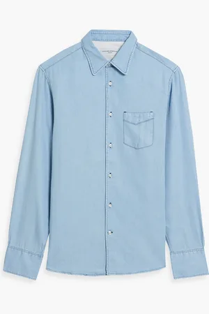 OFFICINE GENERALE Benoit Lyocell shirt - Blue - XL