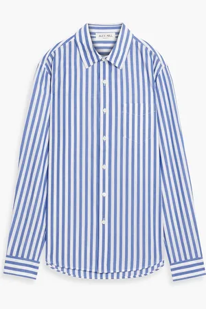 ALEX MILL Mill striped cotton-poplin shirt - - S