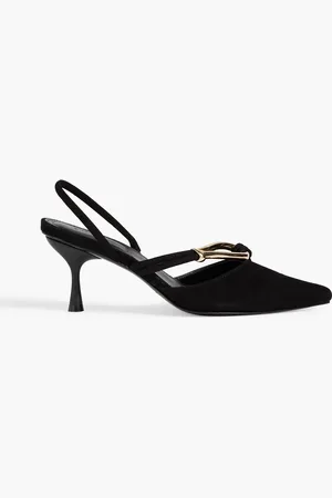 Simkhai Love Knot embellished suede slingback pumps - - EU 36