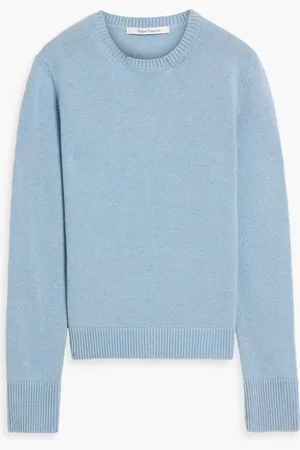 Another Tomorrow Cashmere and wool-blend sweater - Blue - XS