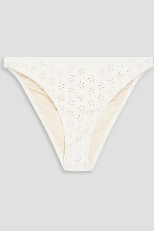 Peony Broderie anglaise bikini briefs - White - M