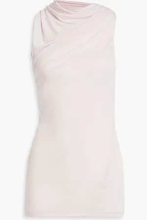 Helmut Lang Knotted stretch Lyocell-blend jersey top - Pink - M