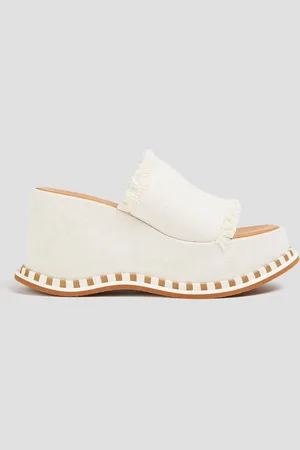 See by Chloé Allyson canvas platform mules - White - EU 40