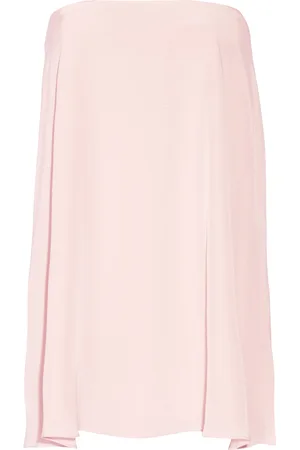 tibi Simone strapless draped silk top - Pink - US 2