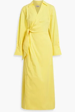 Simkhai Briar wrap-effect cotton-blend poplin maxi shirt dress - - US 0