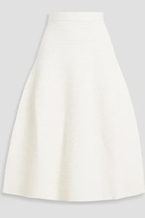 Simkhai Jennifer ribbed-knit midi skirt - White - M