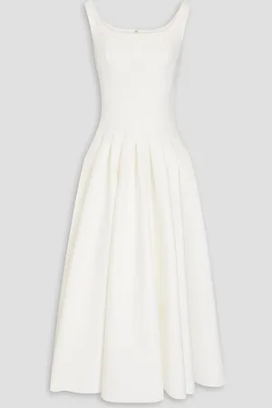HUISHAN ZHANG Darla pleated scuba midi dress - - UK 12