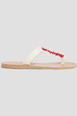 Ancient Greek Sandals Iris embellished leather sandals - White - EU 38