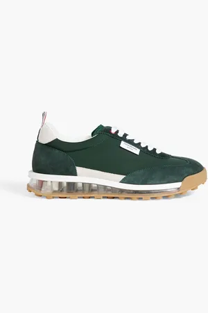 Thom Browne Shell and suede sneakers - Green - US 11