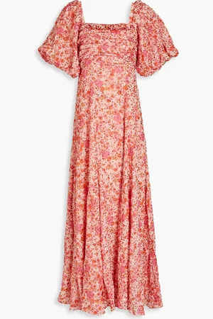 by Ti Mo Sequin-embellished floral-print georgette maxi dress - - S