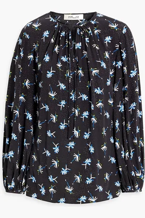 Diane von Furstenberg Freddie printed jersey blouse - - US 00