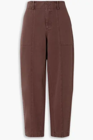 APIECE APART Mera cotton-twill tapered pants - Brown - US 2