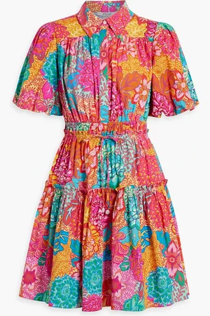 Derek Lam Doha printed cotton-blend poplin mini shirt dress - - US 0